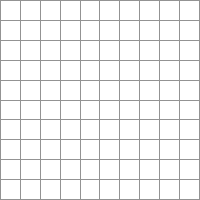 10x10ピクセルのグリッドが示された画像。各四角形は1ピクセルを表し、合計で100個ピクセルが並んでいます。