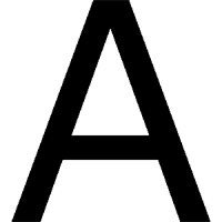 300ppi高解像度の画像。300x300のピクセルグリッドで作られ、中央にAの文字が鮮明に表示されています。高い解像度による細かいディテールが特徴です。