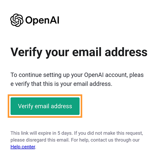 ChatGPTの登録手順を示す
